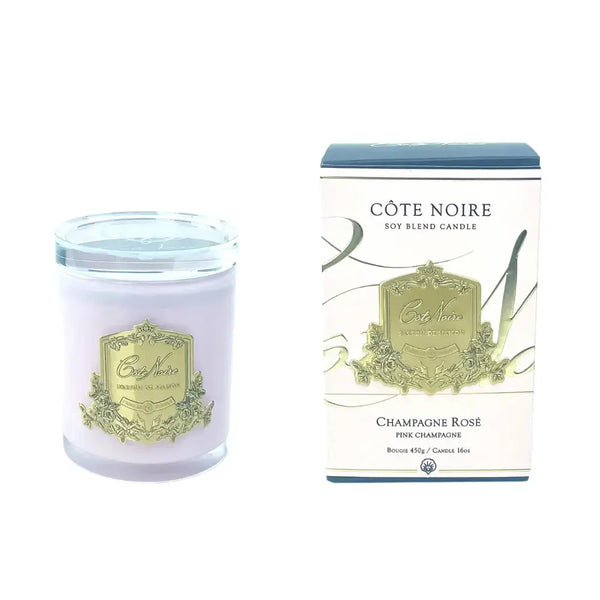 Cote Noire Candle Pink Champagne Limited Edition 450g Cote Noire - Beauty Affairs 1