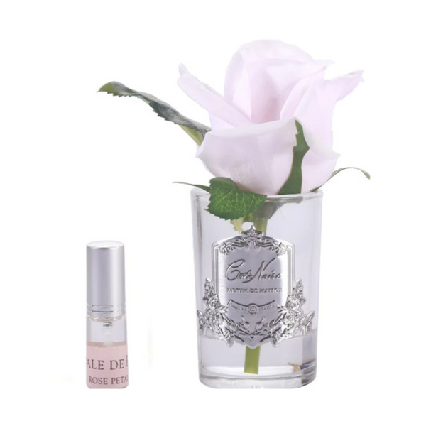 Cote Noire Perfumed Natural Touch Rose Bud - French Pink (Silver & Clear Glass) - Beauty Affairs 1