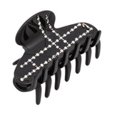 Janeke & Swarovski Hair Clip Medium - Black