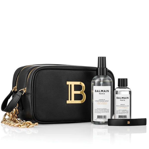 Balmain Limited Edition Signature Pouch Black FW22 - Beauty Affairs2