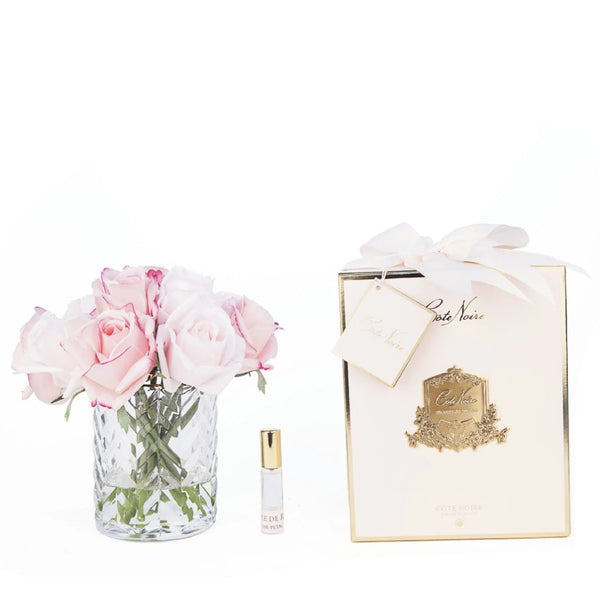 Cote Noire Herringbone Flower Mixed Rose Buds (Clear Glass) - Beauty Affairs1