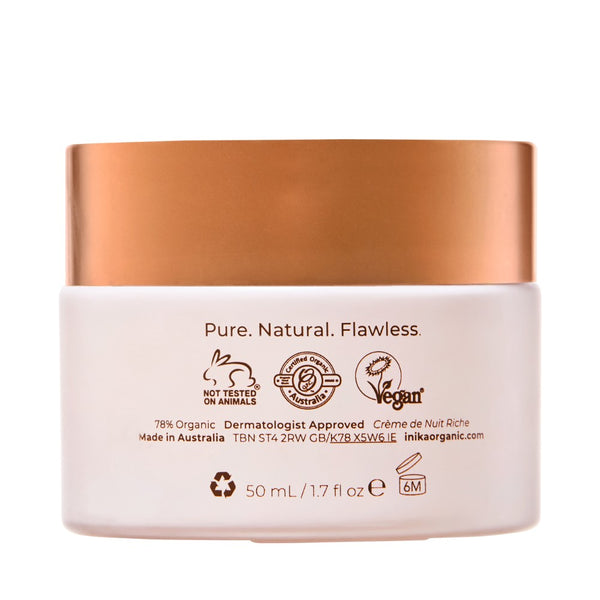 INIKA  Organic Phytofuse Renew™ Rich Night Cream 50ml - Beauty Affairs2
