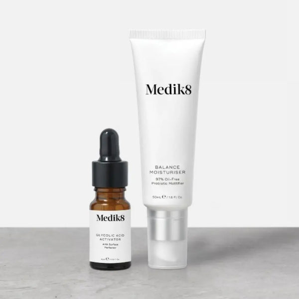 Medik8 Balance Moisturiser 50ml and Glycolic Acid Activator 10ml - Beauty Affairs1